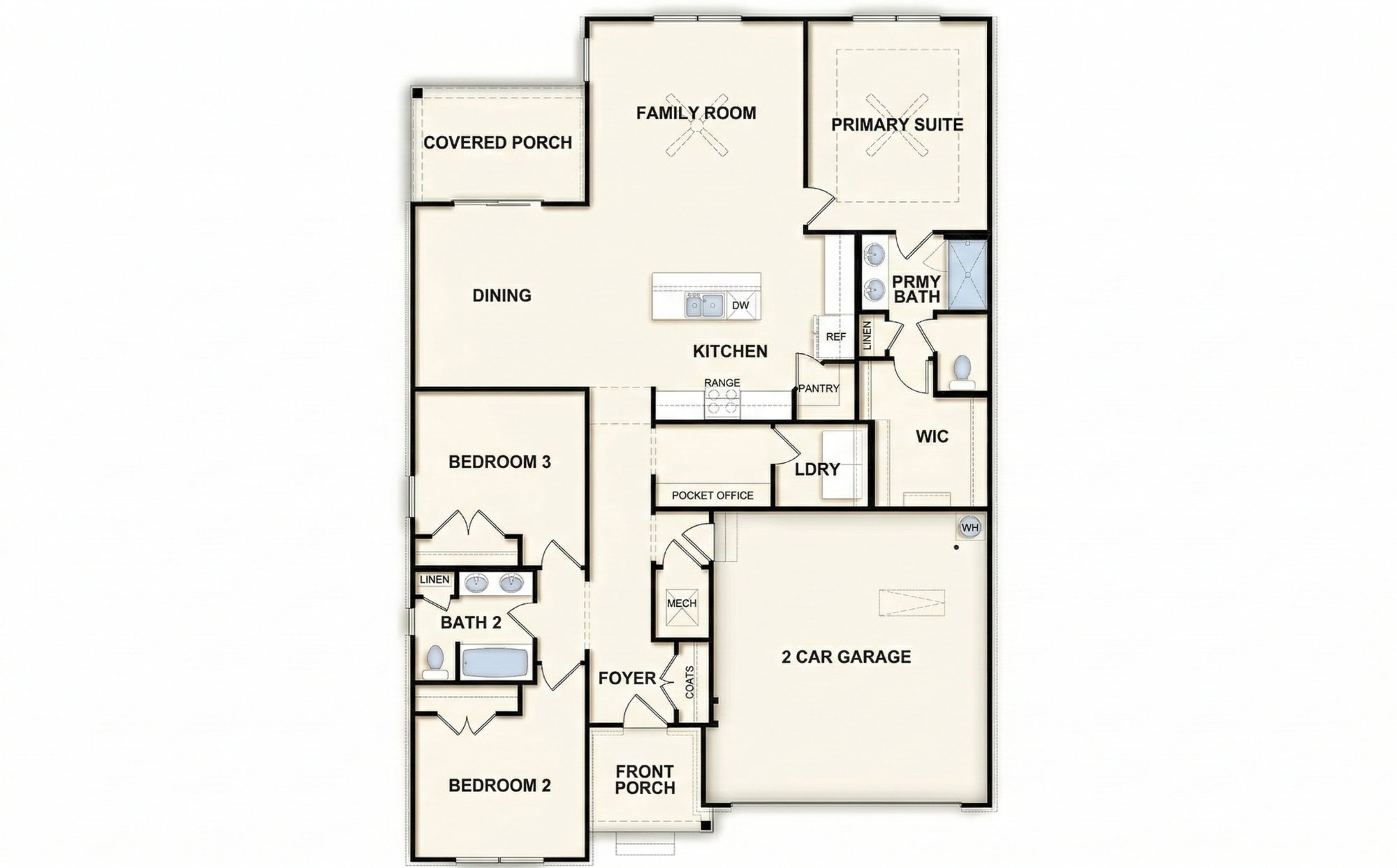 1700 sq ft Floor Plan