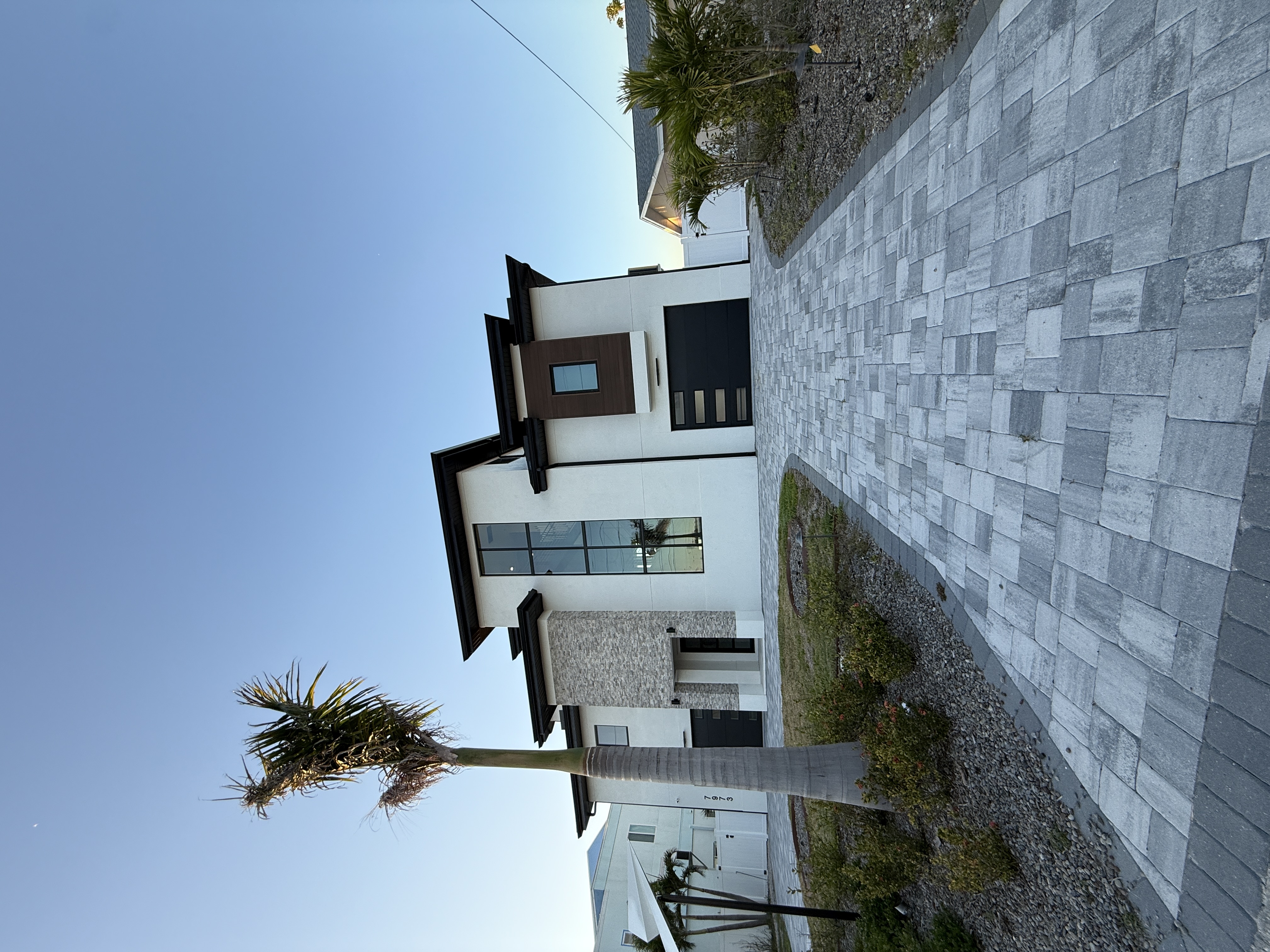 Completed modern exterior of a BuilderK custom home in Florida