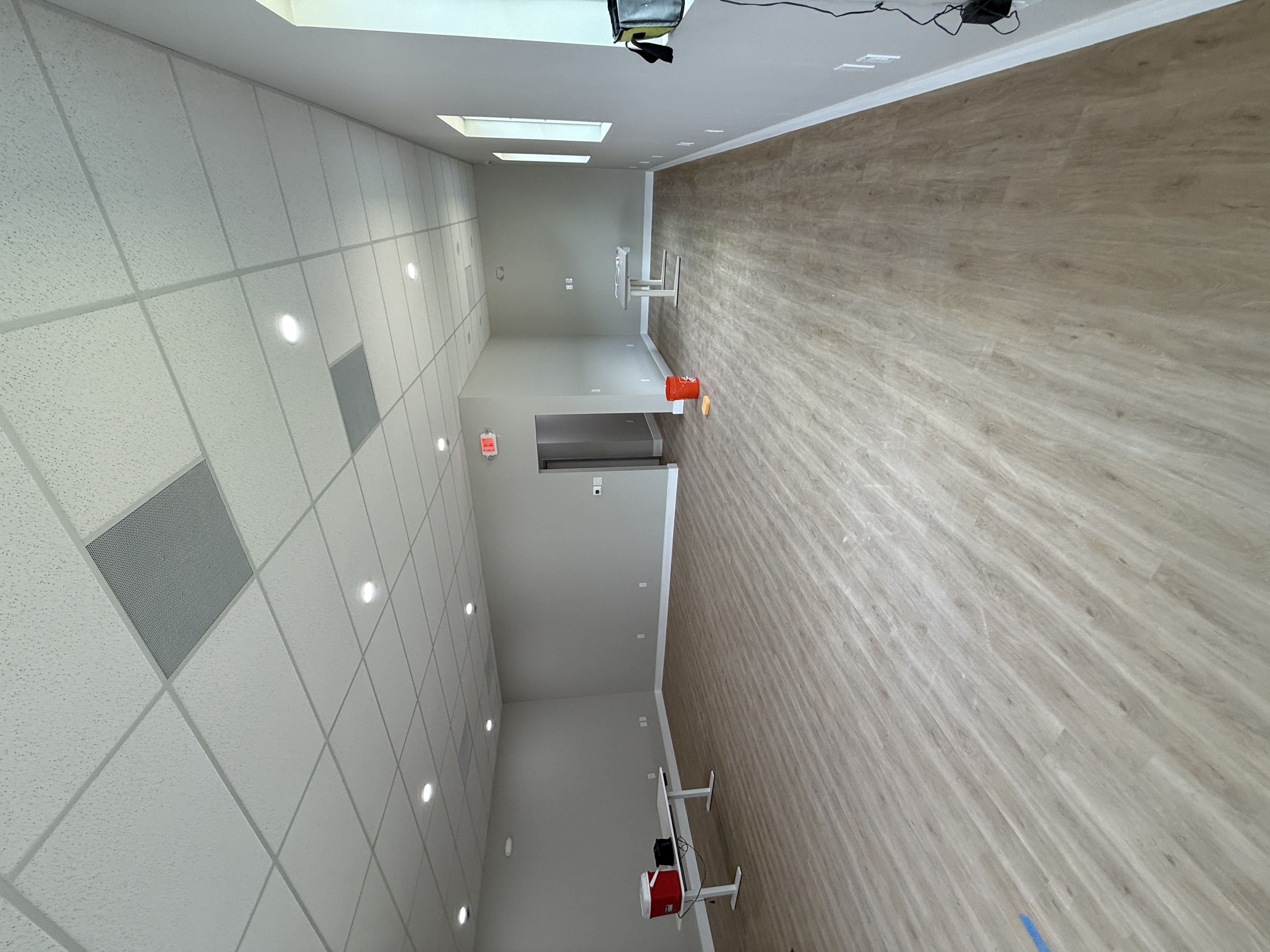 Luxury vinyl plank flooring installed in custom home