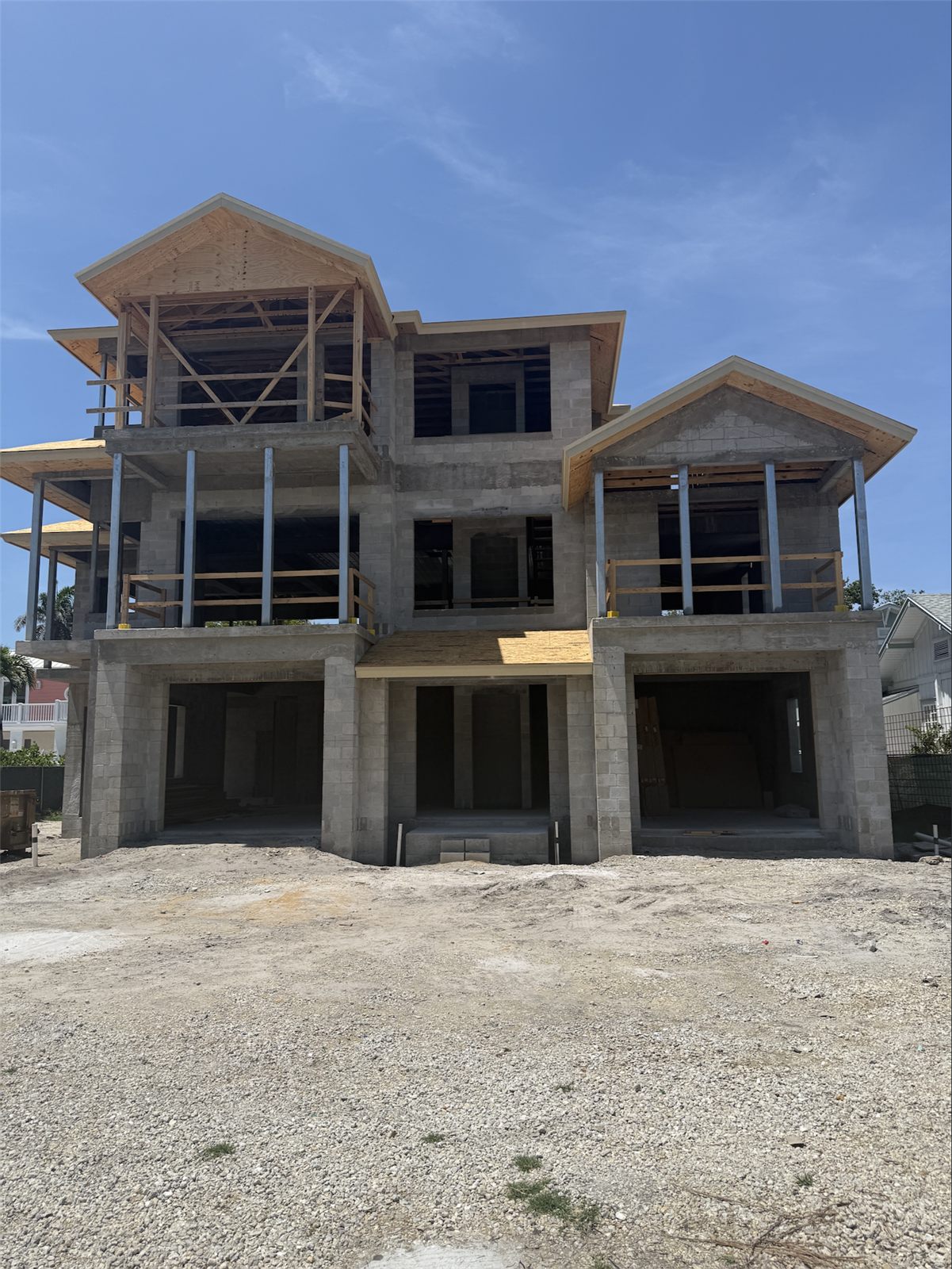 BuilderK custom home exterior under construction in Florida